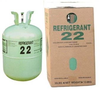 R-22 Refrigerant 30 pound jug.