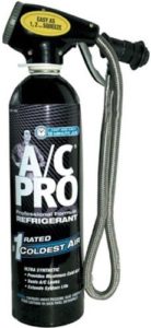 A/C PRO ACP-100 Professional Formula R-134a Ultra Synthetic Air Conditioning Refrigerant with Reusable Dispenser and Gauge - 20 oz.