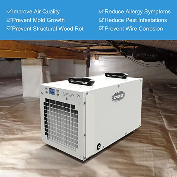 CADPXS AppleAiro 180 Pint CrawlSpace Dehumidifier For Sealed Crawl Spaces