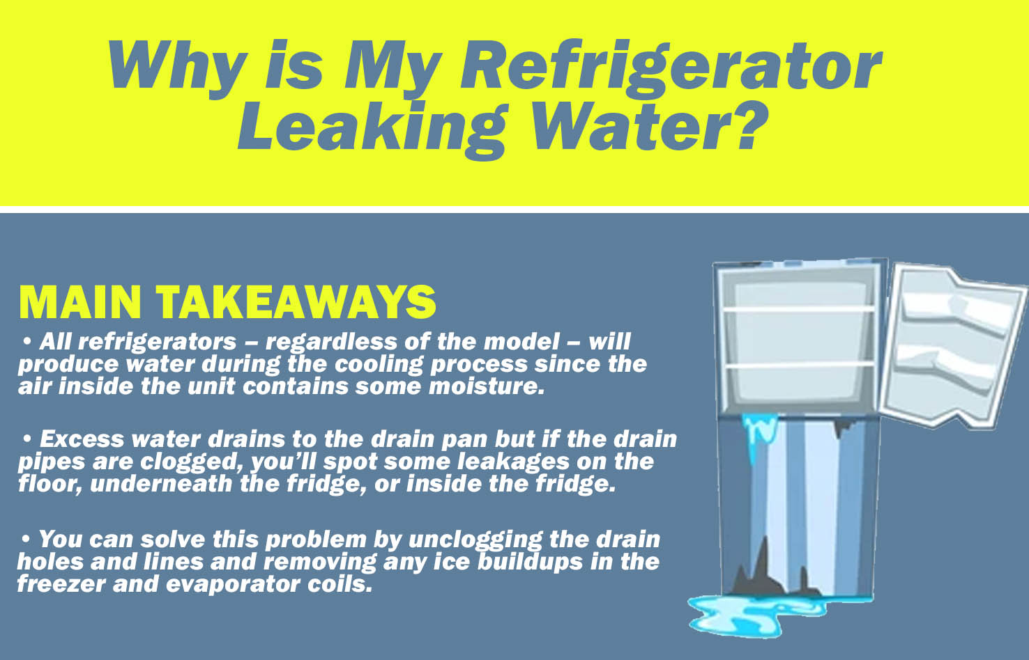 Why Is My Refrigerator Leaking Water? Summary